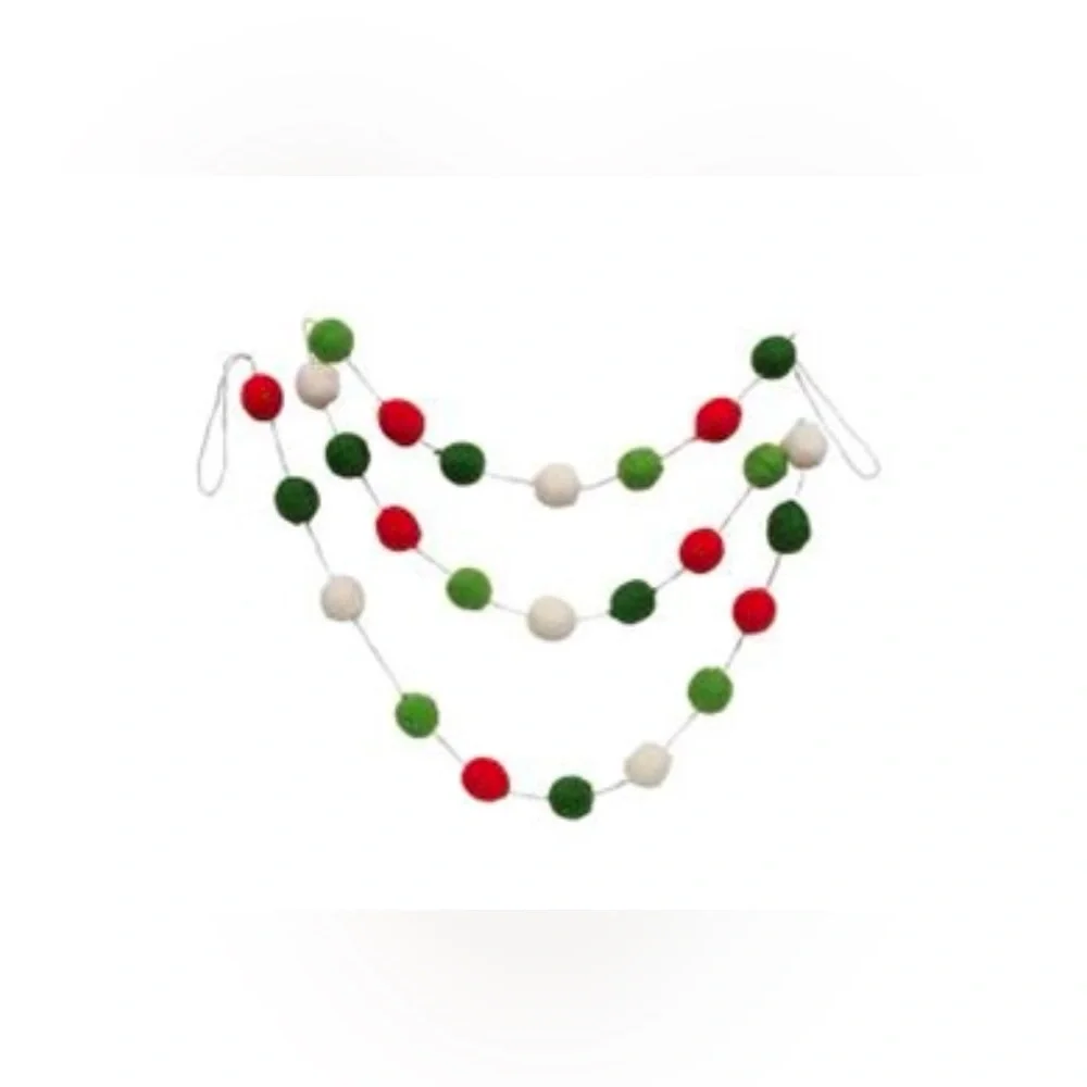 *Felted Wool Holiday Garland